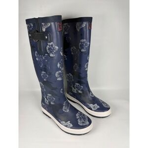 Helly Hansen Veierland 2 Graphic Tall Rain Boots Navy Floral Women's US 8